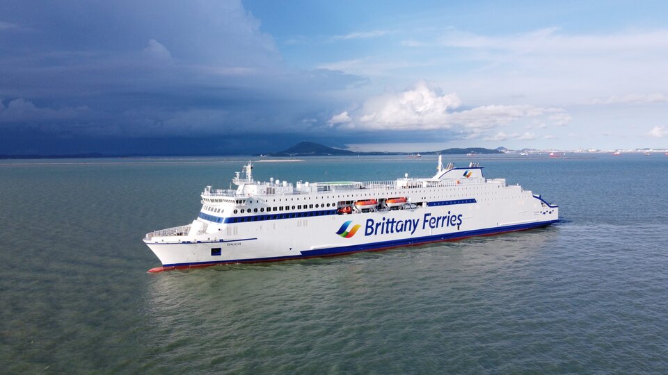 Galicia cruise ferry sailing at sea
