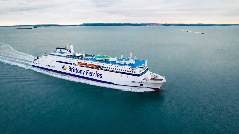 Santoña cruise ferry sailing at sea